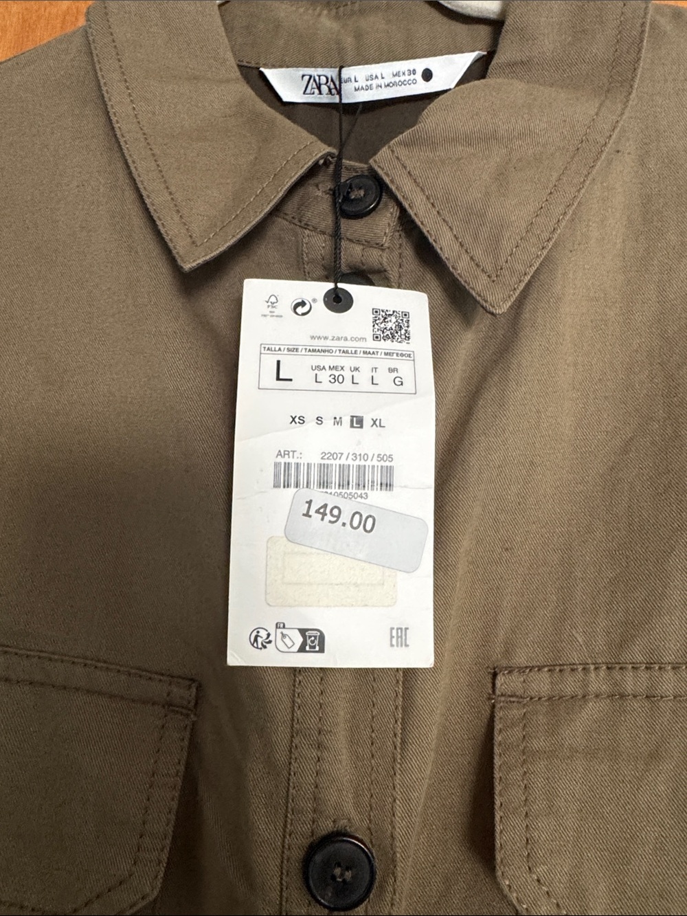 Zara Olive Green Utility Jumpsuit with Contrasting Side Pockets - Picture 2 of 10